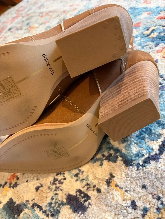 Dolce Vita Lawson Boot in Whiskey Nubuck Western Heeled Mid-Calf Boots 8 cowgirl - Picture 12 of 17